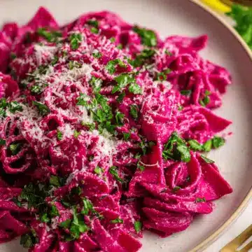 Quick & Easy Creamy Beet Pasta