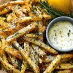 Herb Parmesan Fries with Lemon Garlic Aioli