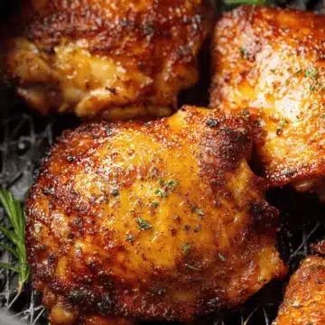 Air Fryer Chicken Thighs - Super Crispy!