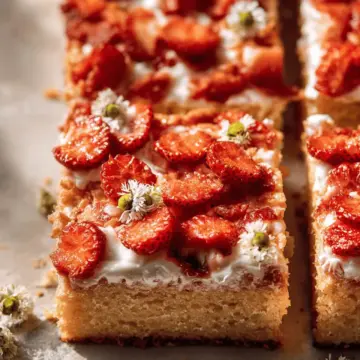 Strawberry Shortcake Sheet Cake.