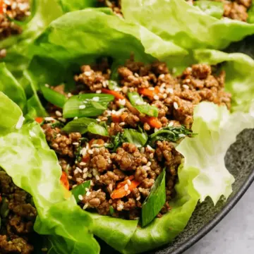 Asian-Style Ground Beef Lettuce Wraps