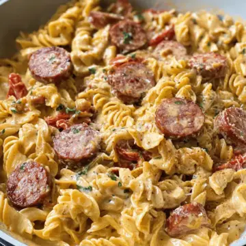 Creamy Cajun Sausage Pasta