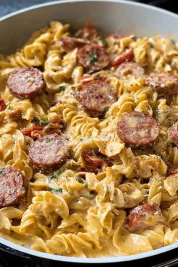 Creamy Cajun Sausage Pasta