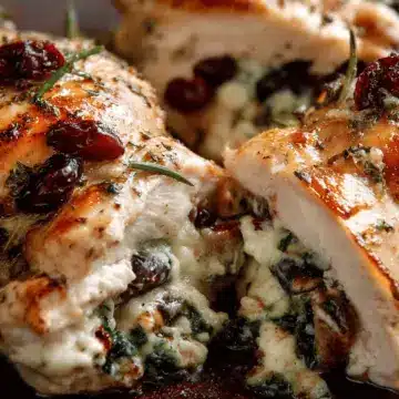 Cranberry and Brie Stuffed Chicken
