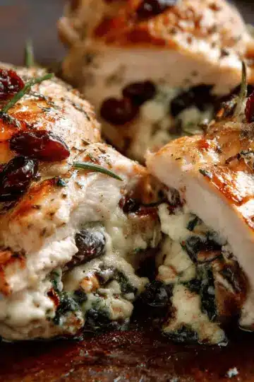 Cranberry and Brie Stuffed Chicken