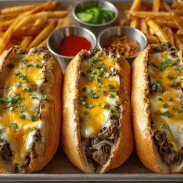 Cheesy Hot Beef Sandwiches