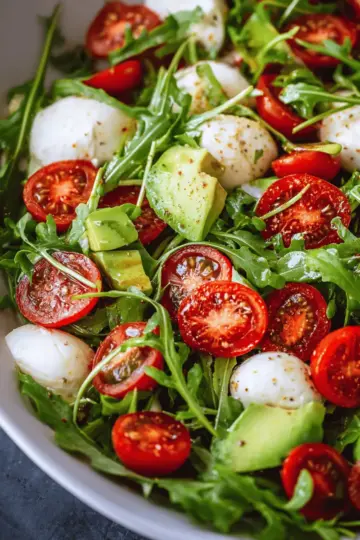 15-Minute Arugula Caprese Salad