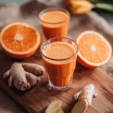 Healthy Orange Ginger Wellness shot