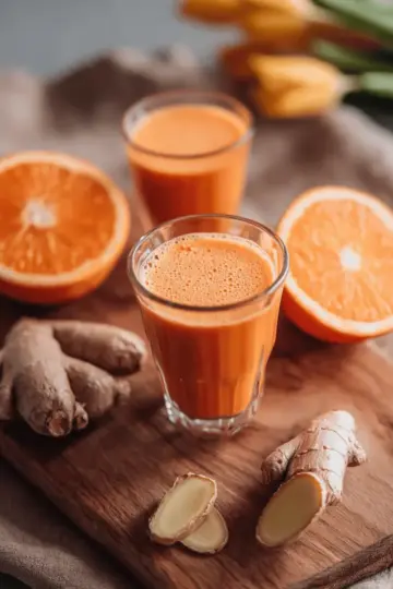 Healthy Orange Ginger Wellness shot