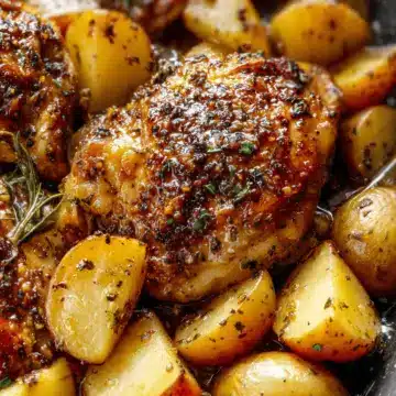 Honey Mustard Chicken And Potatoes (One Pan)