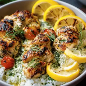 Mediterranean Lemon Dill Chicken Bowls