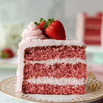 Strawberry Cake with Strawberry Frosting