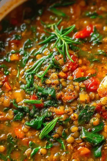 Lentil Spinach Soup