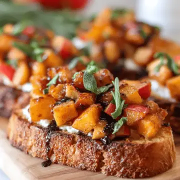 Butternut Squash Apple Bruschetta