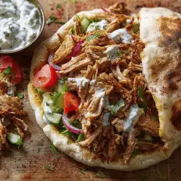 Slow cooker chicken shawarma