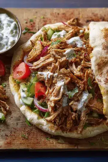Slow cooker chicken shawarma