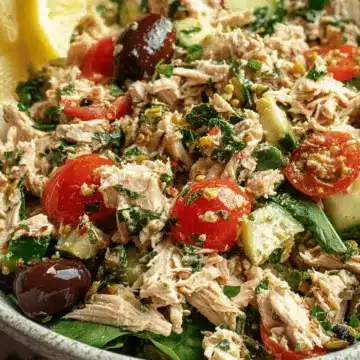 Quick Mediterranean Tuna Salad with No Mayo (Healthy)