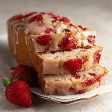 Glazed Strawberry Bread