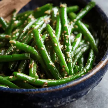 Sesame Ginger Garlic Green Beans