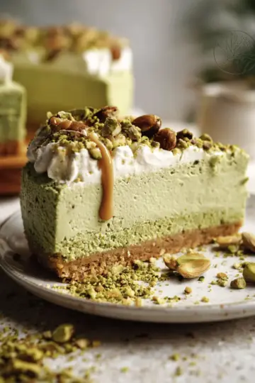 No-Bake Vegan Pistachio Cheesecake