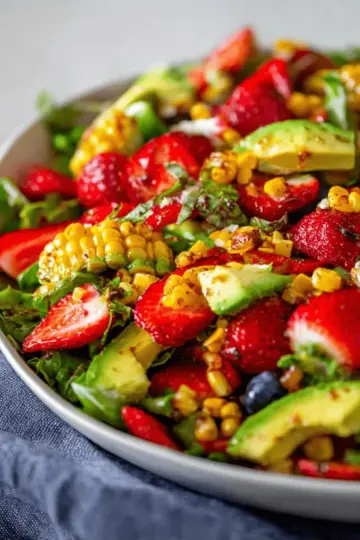 Strawberry Avocado Corn Salad