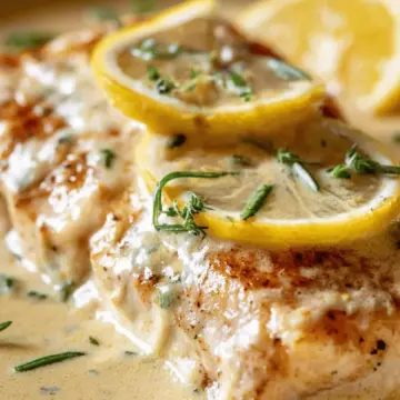 Baked Fish with Lemon Cream Sauce