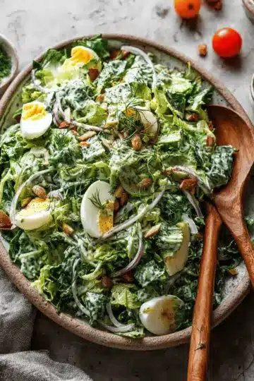 Simple Green Goddess Salad (With Homemade Dressing)