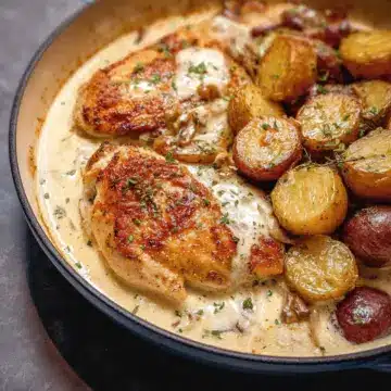 Chicken and Potatoes with Dijon Cream Sauce
