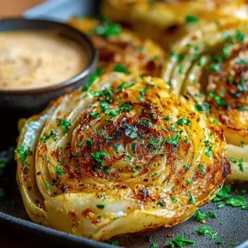 Oven Roasted Garlic Cabbage Steaks