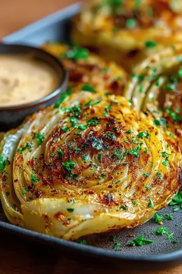 Oven Roasted Garlic Cabbage Steaks