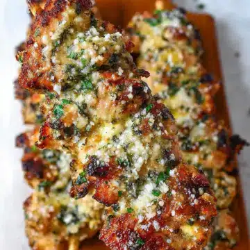Garlic Parmesan Chicken Skewers