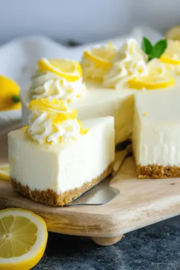 Easy Lemon Cheesecake (No Bake)