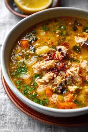 Sicilian Chicken Soup | Slow Cooker or Hob