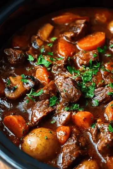 Slow Cooker Beef Bourguignon