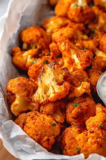Baked Buffalo Cauliflower Bites