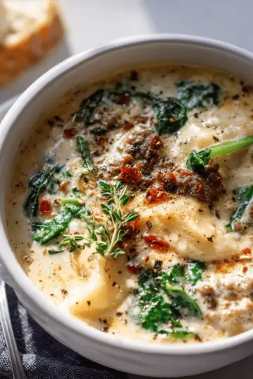Creamy White Lasagna Soup