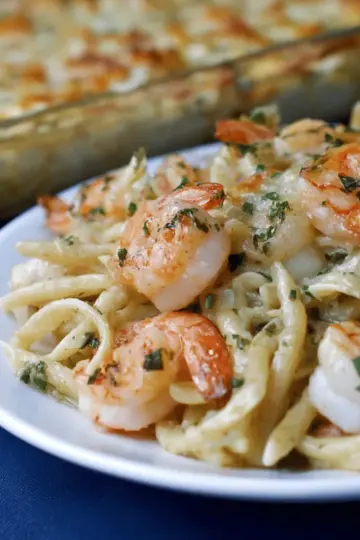 Shrimp Scampi Pasta Bake