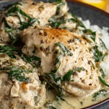Slow Cooker Creamy Lemon Herb Chicken