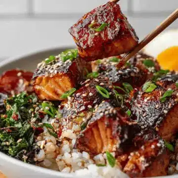 Crispy Salmon Rice Bowl