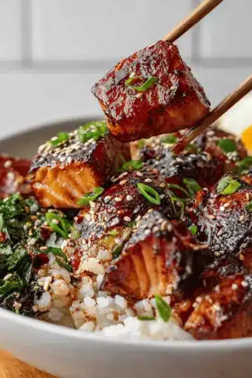 Crispy Salmon Rice Bowl