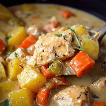 Slow Cooker White Wine Chicken Stew