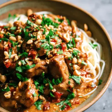 Slow Cooker Thai Peanut Chicken