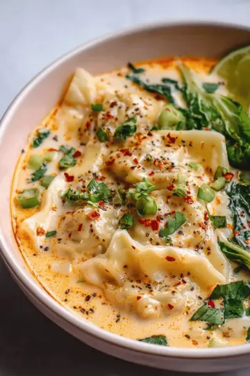 Coconut Curry Dumpling Soup