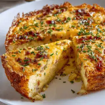 Hash Brown Crust Bacon and Cheddar Quiche
