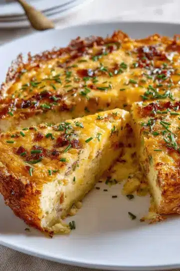 Hash Brown Crust Bacon and Cheddar Quiche