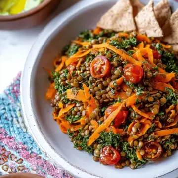 Moroccan Lentil Carrot Salad (Vegan)