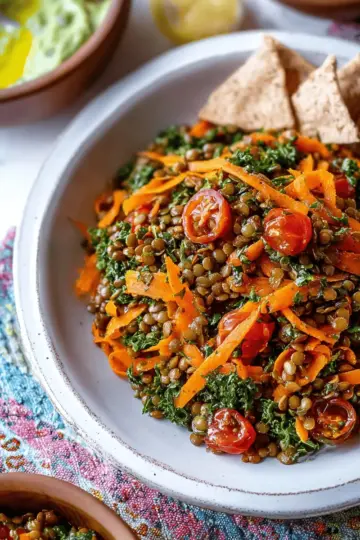Moroccan Lentil Carrot Salad (Vegan)