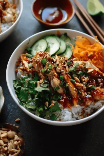Sticky Chicken Rice Bowls