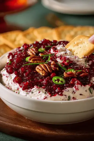 Cranberry Jalapeño Cream Cheese Dip