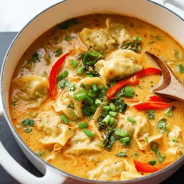 Red Curry Dumpling Soup